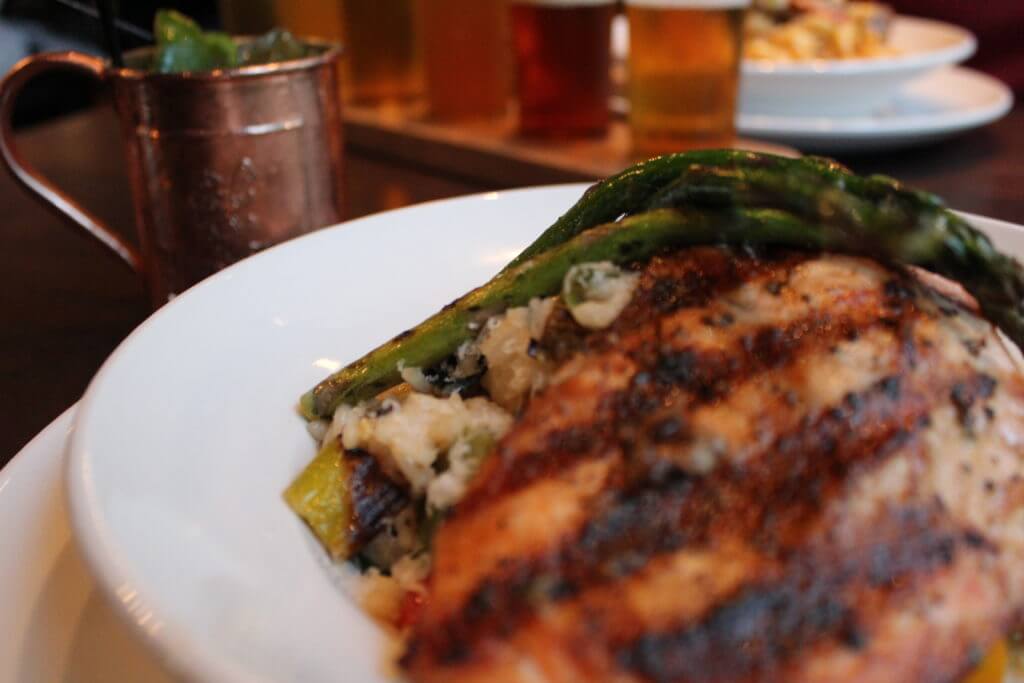 Grilled Salmon & Asparagus Rissoto